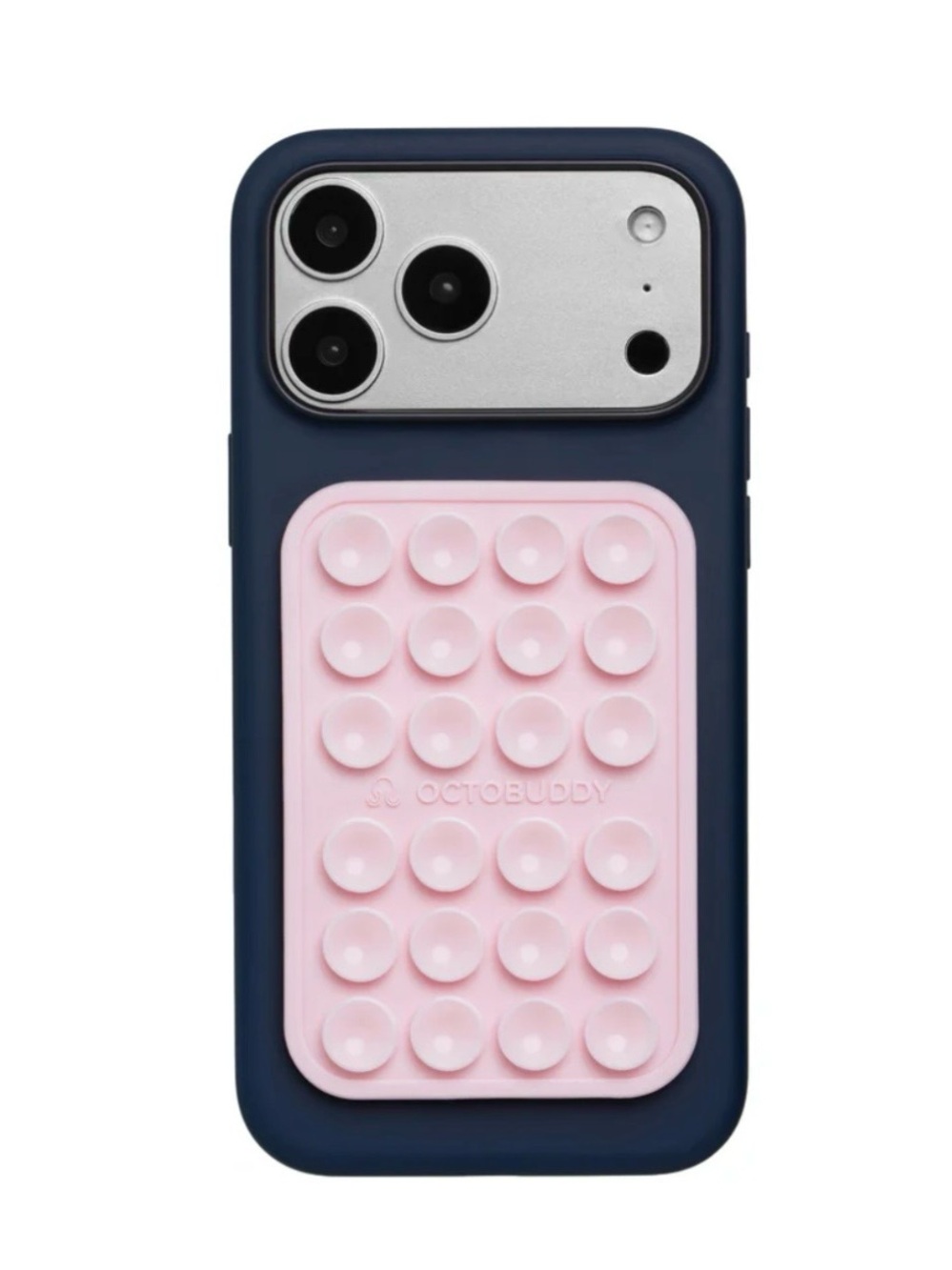 Octobuddy Classic Silicone Suction Phone Case Adhesive Mount Pink